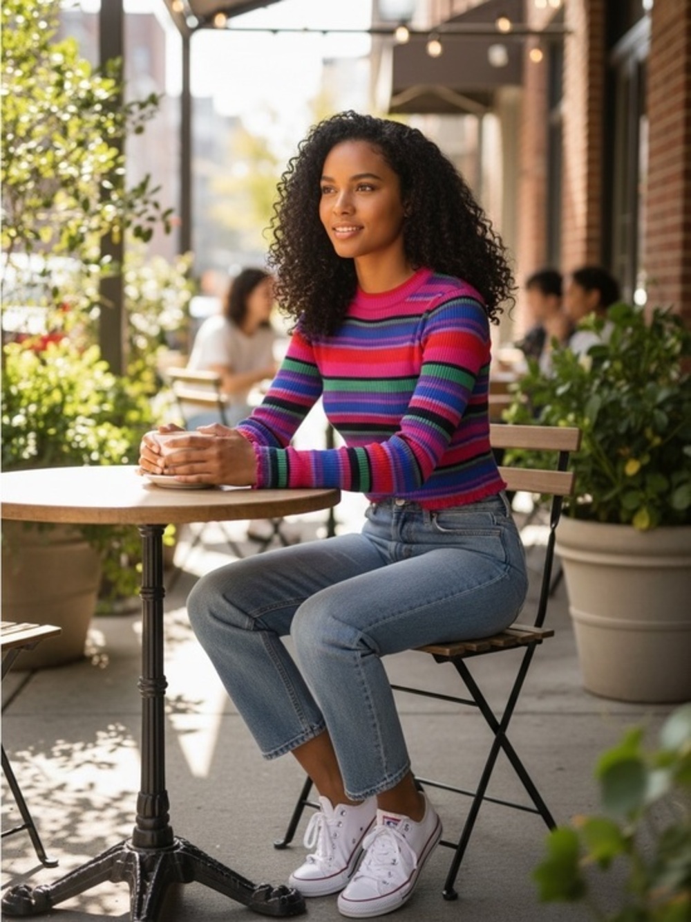 BP Colorblock Long Sleeve Top